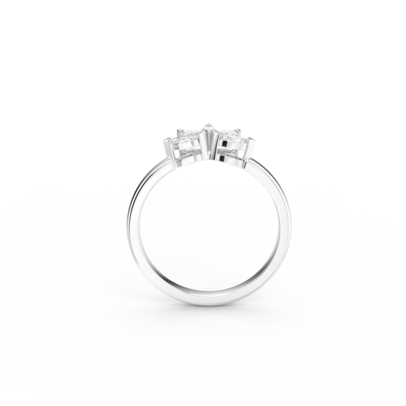 Dámský snubní prsten 210 - bílé zlato, diamanty - Image 3
