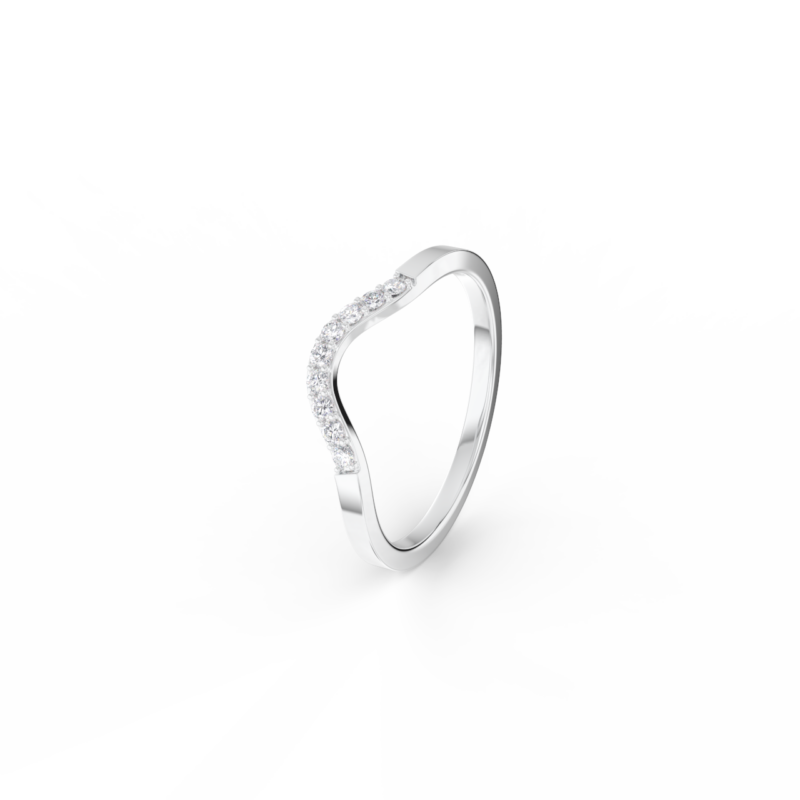 Dámský snubní prsten 230 - bílé zlato, diamanty - Image 2