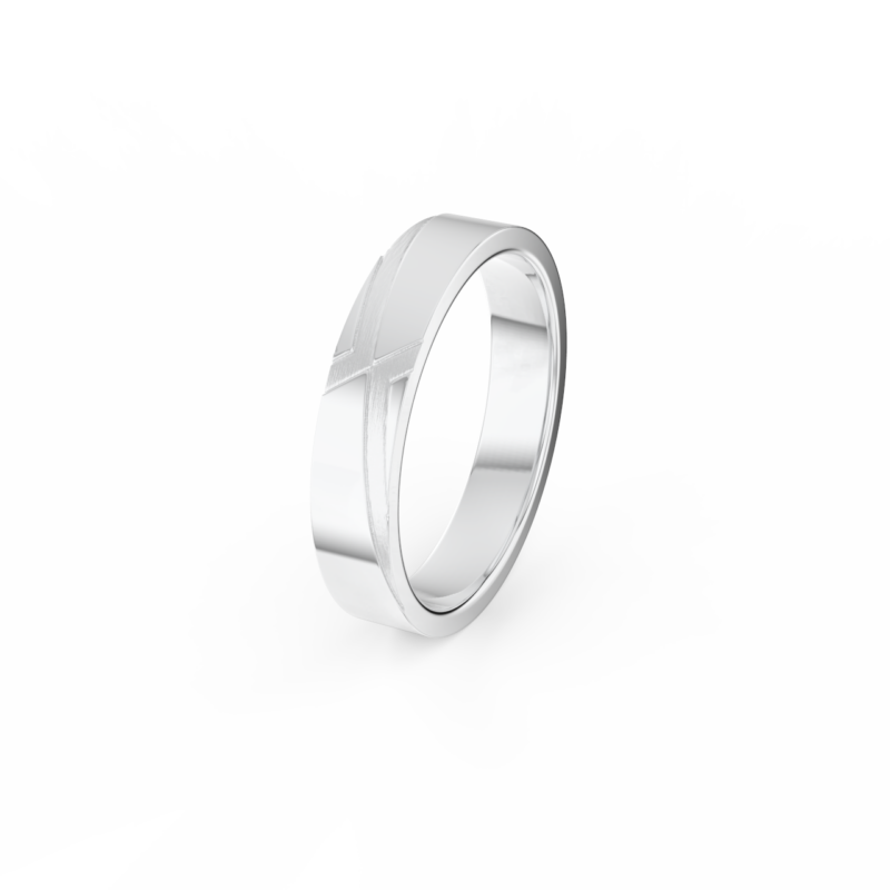 Pánský snubní prsten 230 - bílé zlato - Image 2