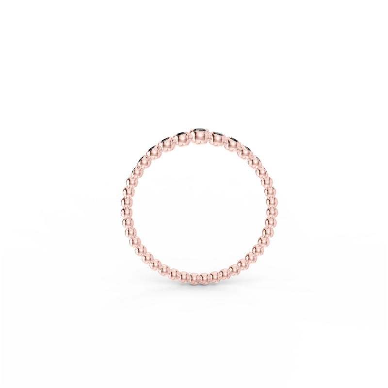 Prsten Bubbles C - růžové zlato, černé diamanty - Image 3